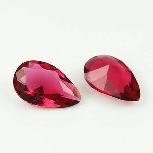 100pcs 3x3~10x10mm Red Glass Synthetic Gems for DIY Jewelry