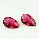 100pcs 3x3~10x10mm Red Glass Synthetic Gems for DIY Jewelry
