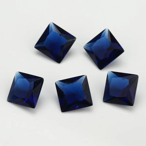 100pcs Square Shape Glass Synthetic Gems for Jewelry DIY Stone