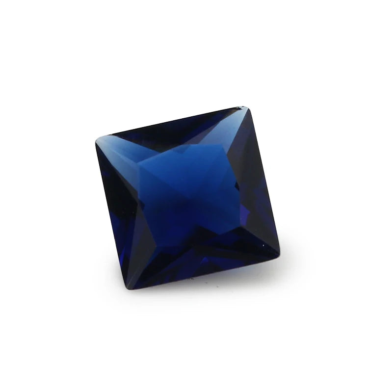 100pcs Square Shape Glass Synthetic Gems for Jewelry DIY Stone