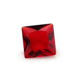 100pcs 3x3~10x10mm Red Glass Synthetic Gems for Jewelry DIY