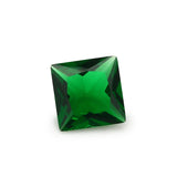 100pcs Green Glass Synthetic Gems 3x3~10x10mm Square Loose Stone for DIY Jewelry
