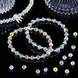 100pcs 4-10mm Crystal Beads Austria Glass Loose Spacer Round Bracelet Jewelry