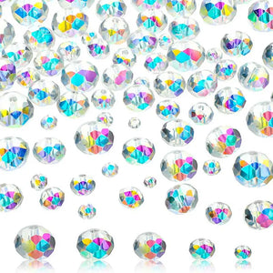 100pcs 4-10mm Crystal Beads Austria Glass Loose Spacer Round Bracelet Jewelry