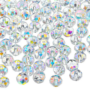 100pcs 4-10mm Crystal Beads Austria Glass Loose Spacer Round Bracelet Jewelry