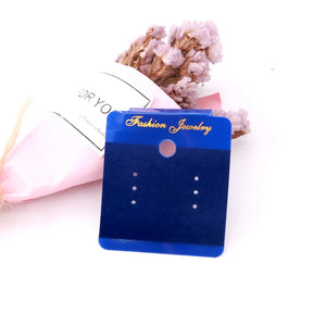 100pcs 4.5*5.5cm Plastic Earring Display Hang Cards