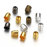 100pcs Tassel Cap Bracelets Leather Rope Cord End Tip Crimping Beads Caps