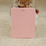 100pcs 4*5cm Jewelry Pearl Pink Display Earring Cards