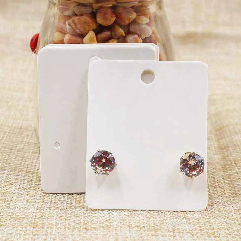 100pcs 4*5cm Jewelry Pearl Pink Display Earring Cards