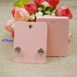 100pcs 4*5cm Jewelry Pearl Pink Display Earring Cards