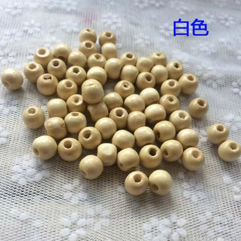 100pcs Natural Wood Beads Brown Craft Wooden Spacer Bead 4-12MM DIY Jewelry