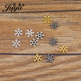 100pcs Snowflake Spacer Beads DIY Jewelry Findings Alloy Crafts
