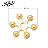 100pcs Snowflake Spacer Beads DIY Jewelry Findings Alloy Crafts