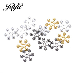 100pcs Snowflake Spacer Beads DIY Jewelry Findings Alloy Crafts