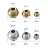 100pcs 4/6/8mm 304 Stainless Steel Spacer Beads for Jewelry Making