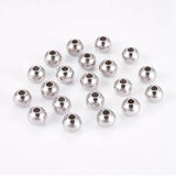 100pcs 4/6/8mm 304 Stainless Steel Spacer Beads for Jewelry Making
