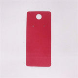 100pcs 4*9cm Kraft/Black/Hot Pink/White Paper Blank Jewelry Display Card Earring