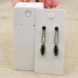 100pcs 4*9cm Kraft/Black/Hot Pink/White Paper Blank Jewelry Display Card Earring