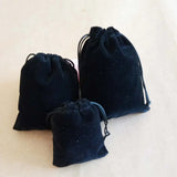 100pcs 4 Solid Velvet Bags Jewellery Pouches Gift Wedding Drawstring Bag