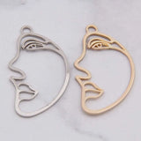 100pcs Face Drop Oil Pendant DIY Alloy Accessories