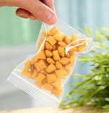 100pcs Clear Plastic Zip Lock Bags Food Storage Jewelry Packing Reclosable Zip B
