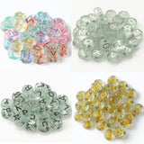 100pcs 4x7mm Transparent Letter Beads 4 Colors 26 Alphabet Spacer Beads