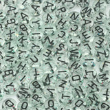 100pcs 4x7mm Transparent Letter Beads 4 Colors 26 Alphabet Spacer Beads