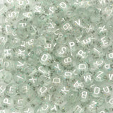 100pcs 4x7mm Transparent Letter Beads 4 Colors 26 Alphabet Spacer Beads