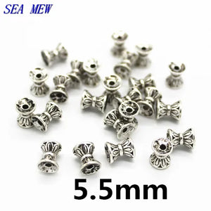 100pcs Vintage Metal Alloy Tibetan Silver Spacer Beads for Jewelry Making