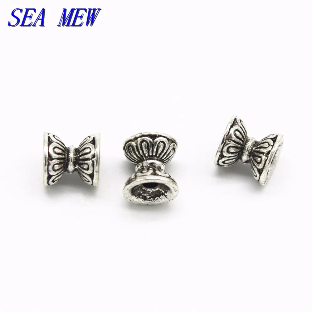 100pcs Vintage Metal Alloy Tibetan Silver Spacer Beads for Jewelry Making