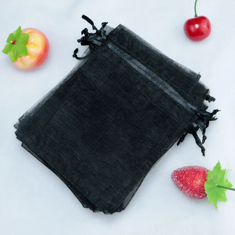 100pcs 5*7cm Organza Bags Wedding Christmas Gift Pocket Jewelry Packaging
