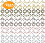 100pcs Animal Paw Charms 5 Colors DIY Jewelry Crafting