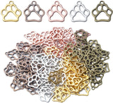 100pcs Animal Paw Charms 5 Colors DIY Jewelry Crafting