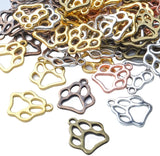100pcs Animal Paw Charms 5 Colors DIY Jewelry Crafting