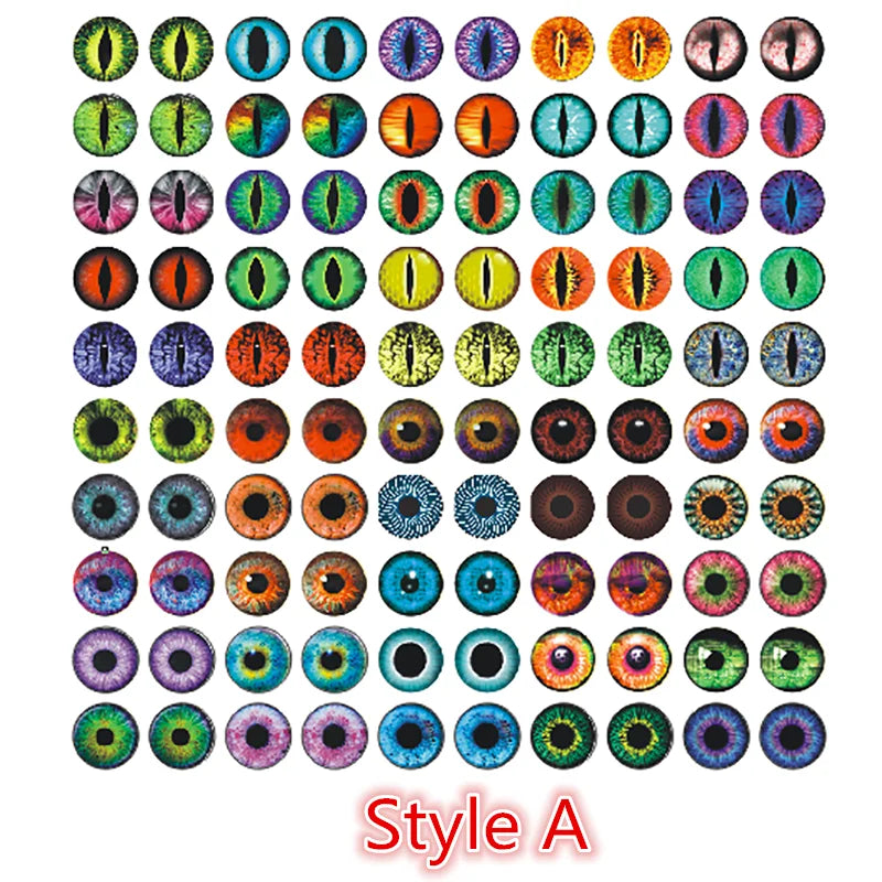 100pcs Dragon Eyes Cat Eye Toys Glass Cabochons DIY Accessories
