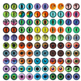 100pcs Dragon Eyes Cat Eye Toys Glass Cabochons DIY Accessories