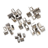 100pcs Metal Cord Fastener Crimping Clip 5x10mm