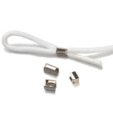 100pcs Metal Cord Fastener Crimping Clip 5x10mm