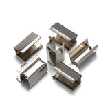 100pcs Metal Cord Fastener Crimping Clip 5x10mm