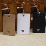 100pcs 5x3cm Brown Paper Ear Jewelry Display Cards Hang Favor Label Tag