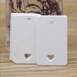 100pcs 5x3cm Brown Paper Ear Jewelry Display Cards Hang Favor Label Tag