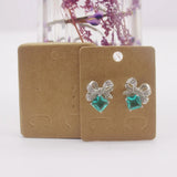 100pcs 5x4cm Earrings Cards Paperboard Jewelry Display Cardboard
