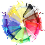 100pcs Drawstring Organza Bags Jewelry Packaging Wedding Party Gift Bag