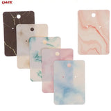 100pcs Marble Earring Necklace Card Jewelry Display 5x7cm