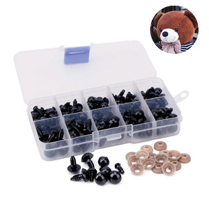 100pcs 6-12mm Plastic Safety Eyes for Toys Teddy Bear Dolls Soft Toy Making