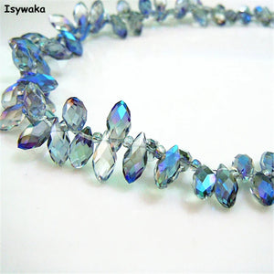100pcs 6*12mm Clear Teardrop Crystal Beads DIY Bracelet Glass Beads