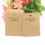 100pcs 6.5*5cm Earring Display Cards Love Gift Custom Logo