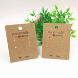 100pcs 6.5*5cm Earring Display Cards Love Gift Custom Logo