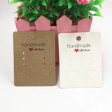 100pcs 6.5*5cm Earring Display Cards Love Gift Custom Logo