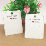 100pcs 6.5*5cm Earring Display Cards Love Gift Custom Logo